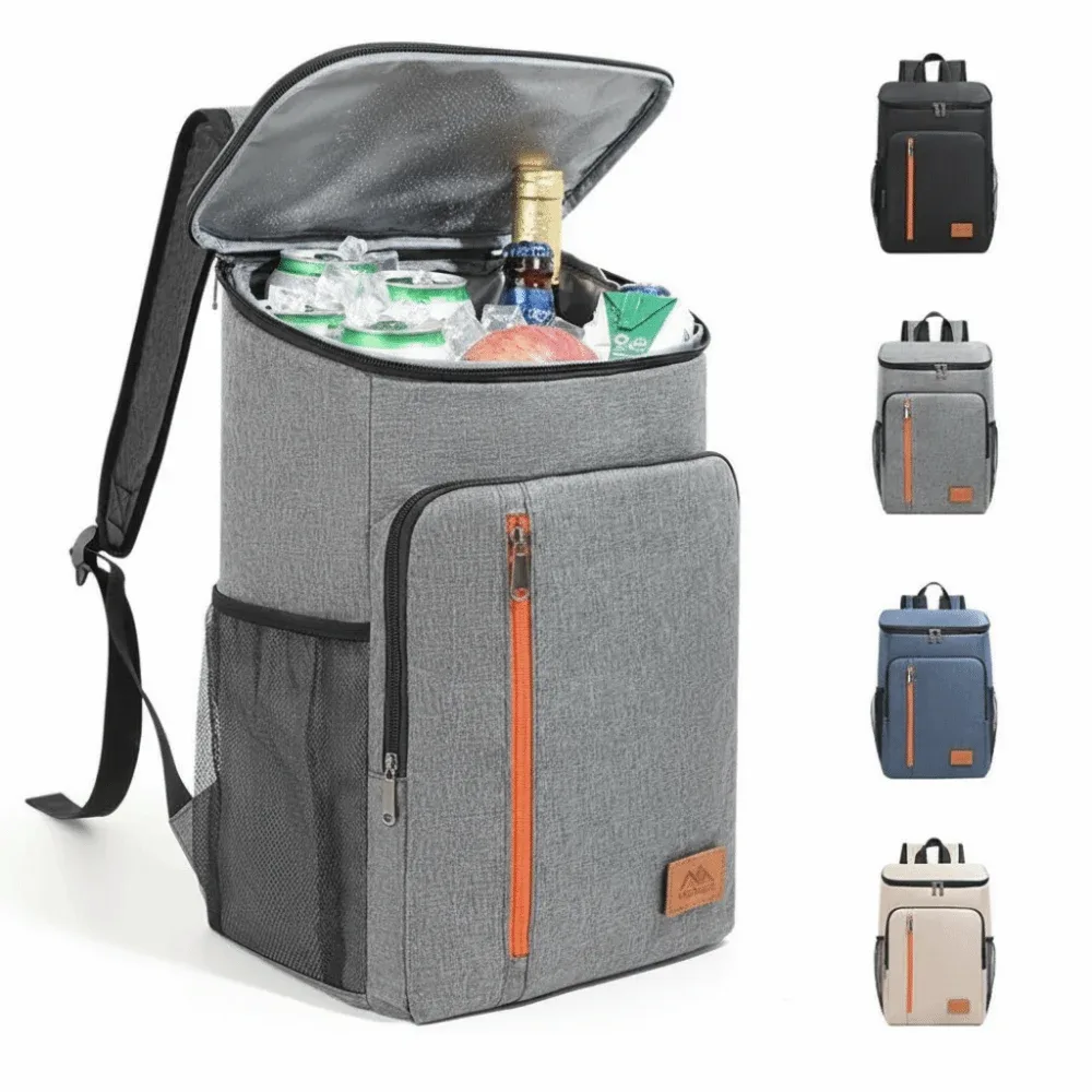 Sac à dos isotherme en tissu Oxford, double bandoulière, sac repas thermique portable, sac isotherme épais et tendance de grande capacité