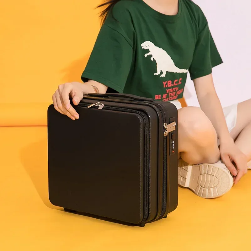 valise à main de voyage portable pour hommes et femmes, petit sac de toilette, trousse de maquillage, bagage de cabine, valise d'affaires pour hommes, 16 po