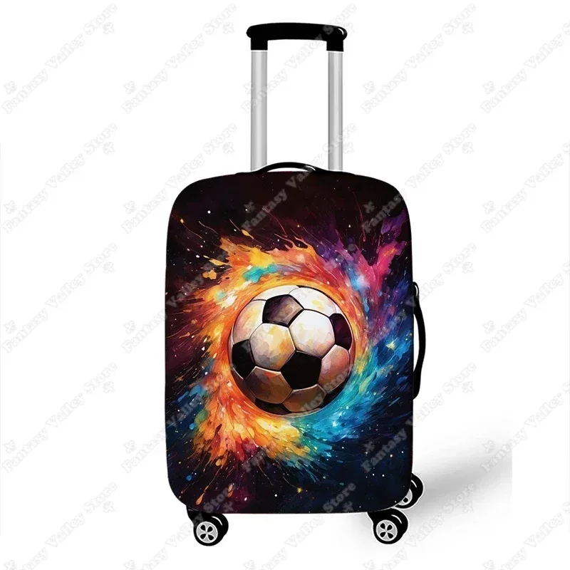 cool ballon de football avec couronne housse de bagage pour voyage élastique boîtier de chariot couvre anti-poussière valise housse de protection