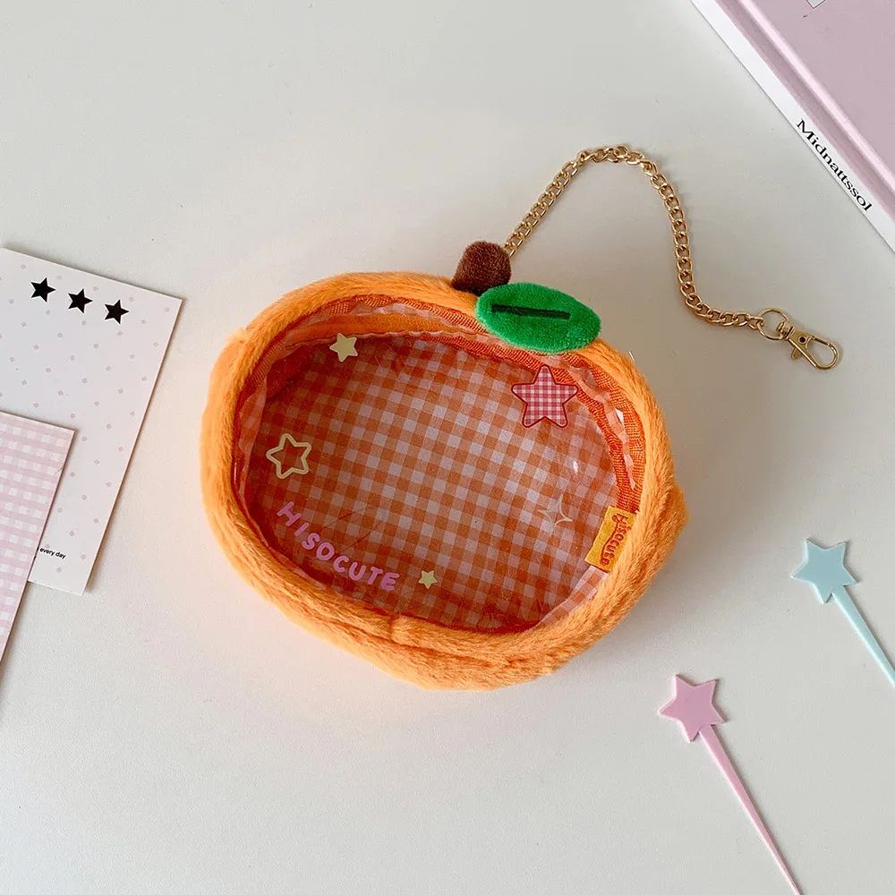 ins pvc poupée coréenne fruits rouges sac pendentif accessoires mignon mode transparent sac de rangement étudiant sac à dos pendentif filles cadeaux