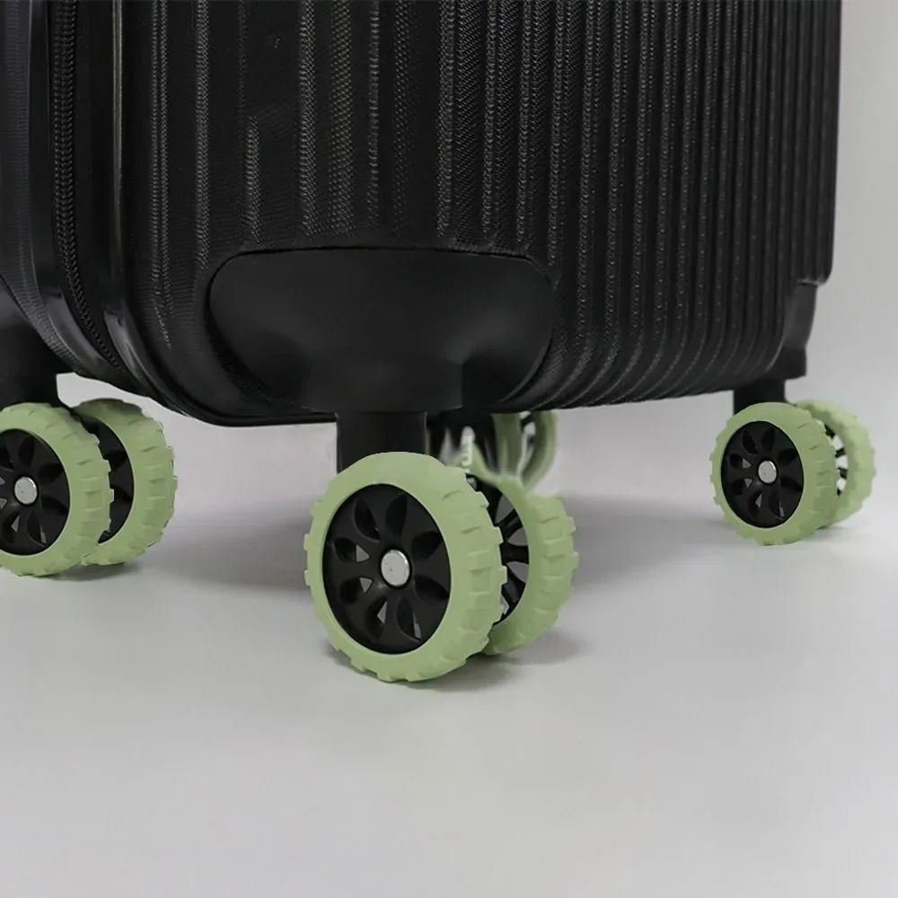 8 pièces/ensemble pièces de valise essieux bagages de voyage roulettes chaussures silicone avec son silencieux bagages roues protecteur réduire le bruit