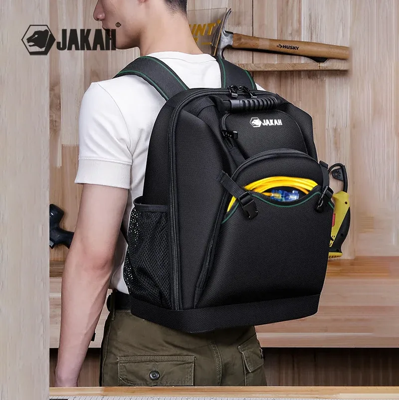 jakah-sac à dos pour outils plication, sac à outils durable rembourré, degré d'eau, rapduty