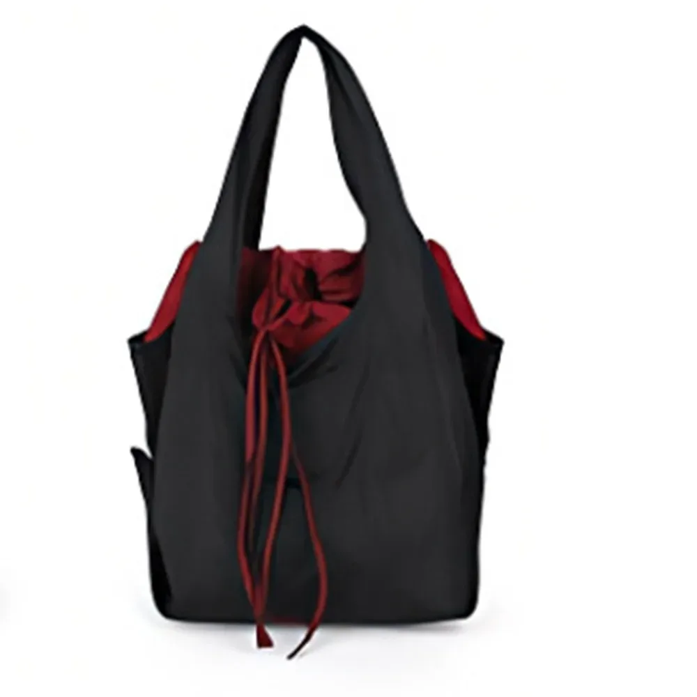 sac à main réutilisable avec cordon de serrage, sac de courses en nylon de grande capacité, sac écologique, sacs de rangement imperméables, sac de voyage pour courses