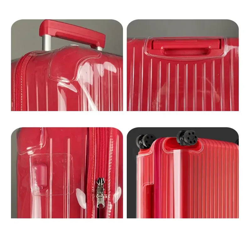 housse transparente pour rimowa essential avec fermeture éclair, protection de valise de haute qualité, housses de bagages personnalisées pour 20 "22" 26 "28" 30 "33"