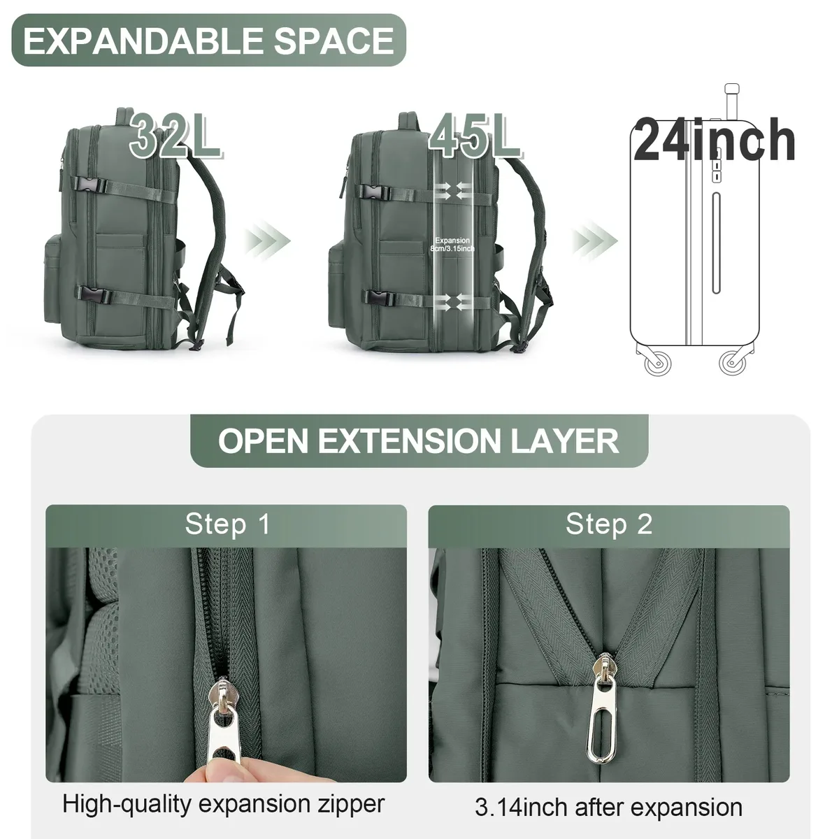 sac à dos de voyage aérien étanche pour hommes et femmes, bagages à main, sacs pour ordinateur portable, grande capacité, sac initié, 6 000