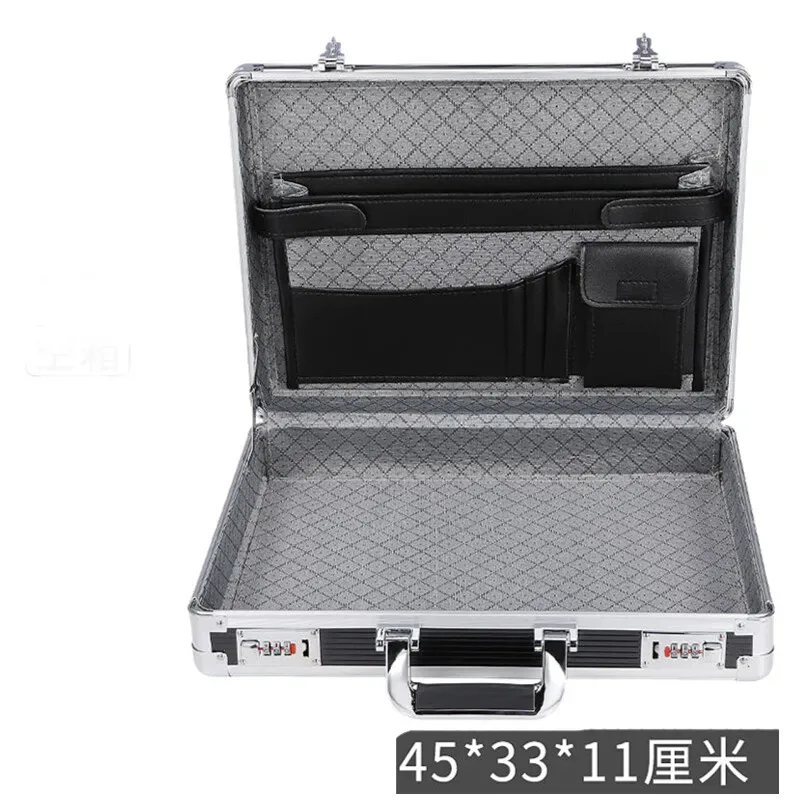mallette rigide d'affaires avec serrure-boîte de sécurité de bureau coffre-fort pour documents pour fichiers, certificats, espèces, valise portable