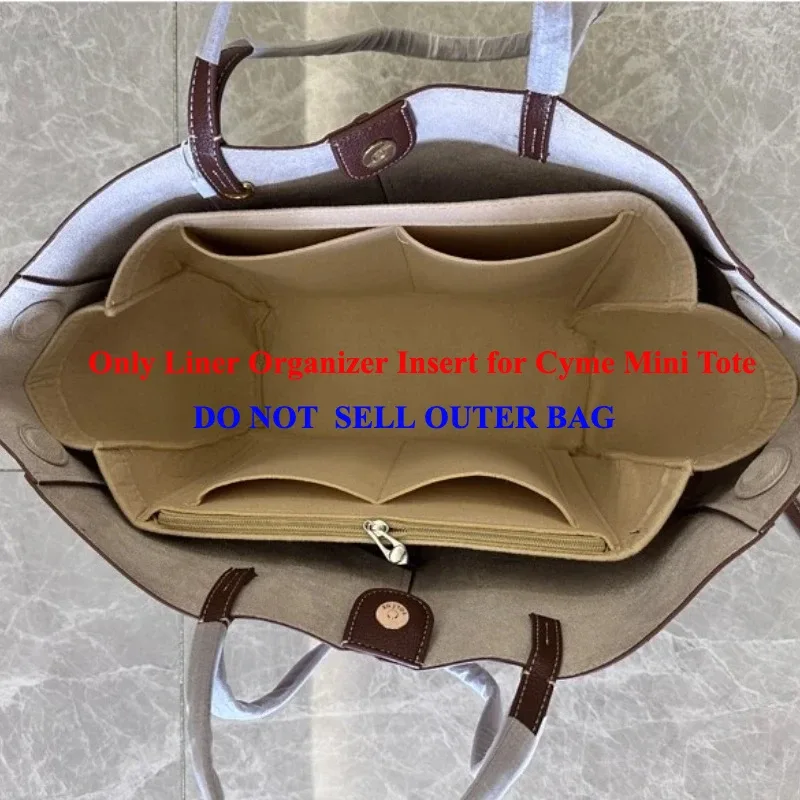 Organisateur de sac à deux tailles pour Cyme Mini Tote : Insert de rangement intérieur pour sac, pochette d'organisation, accessoires pour sac à main