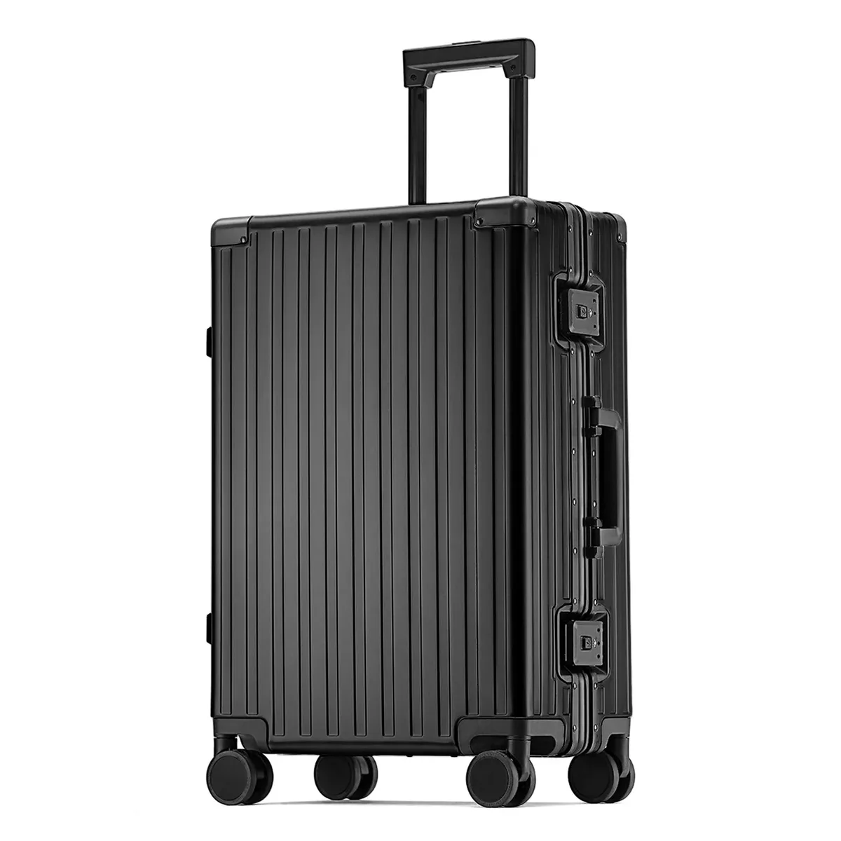 valise trolley 100% aluminium, bagage de voyage de luxe, roues universelles, serrure tsa, pour hommes et femmes, bagage léger, bagage cabine.