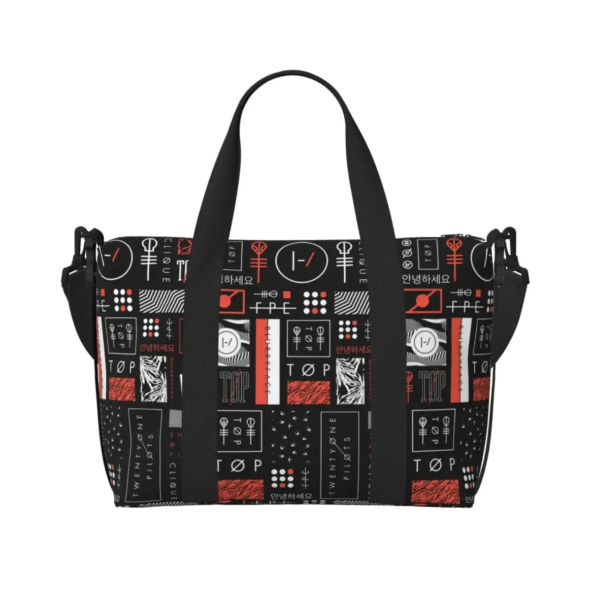 sac fourre-tout personnalisé t-twentys one p-pilots de marque classique pour femmes, sacs de voyage de grande capacité pour salle de sport et plage
