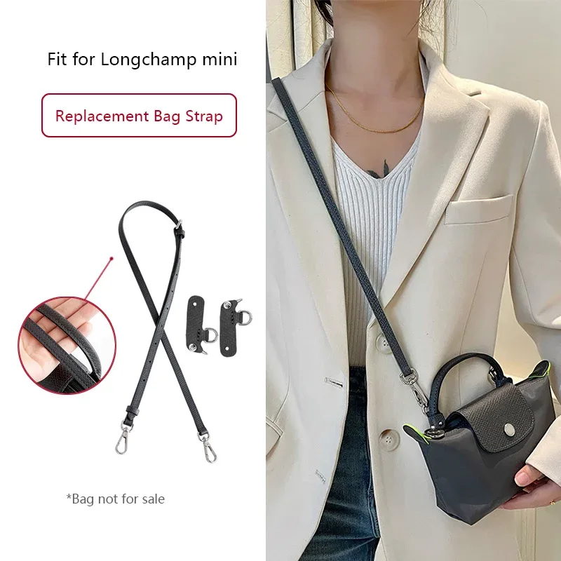 sangle de sac à bandoulière de remplacement en cuir, sangle d'épaule de sac adaptée pour longchamp mini, sangle de sac réglable en longueur, accessoires de sac