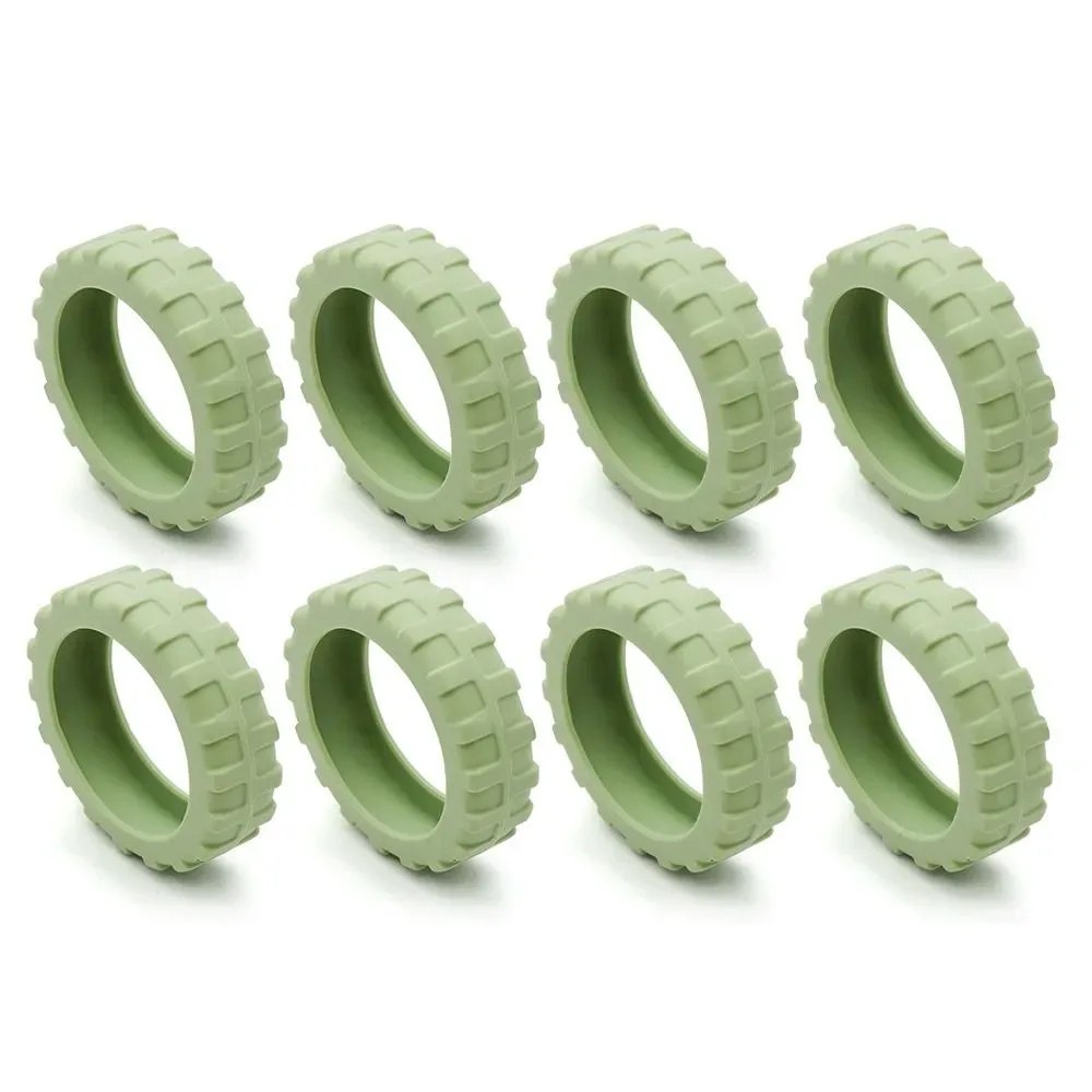 8 pièces/ensemble housse de protection de roues de valise en silicone avec son silencieux pièces de valise essieux protecteur de roues de bagages pour bagages