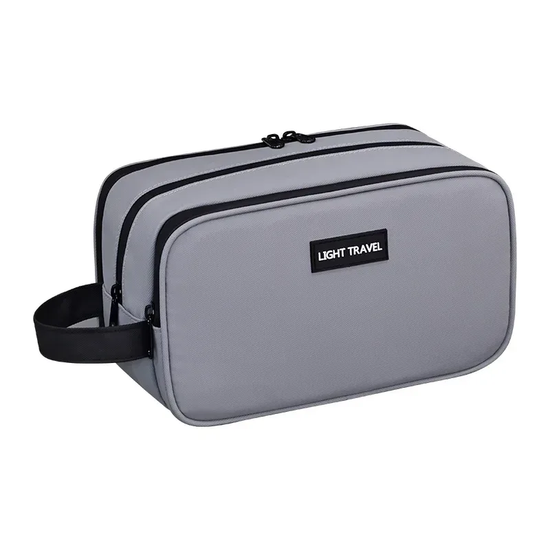 trousse de maquillage pour hommes, série elite à 3 couches, trousse de toilette de grande capacité pour hommes, essentiels de voyage, organisateur de cosmétiques portable premium