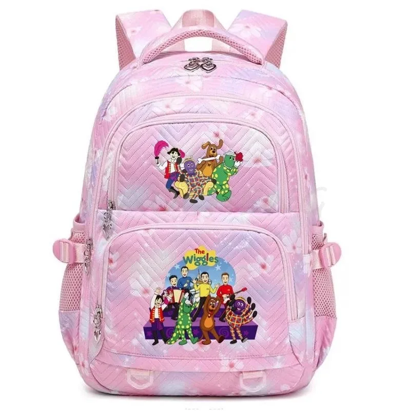 sacs d'école imprimés en 3d the wiggles, sac à dos d'école pour filles et adolescentes, sac à dos de voyage pour étudiants, sac à dos décontracté à la mode pour ordinateur portable