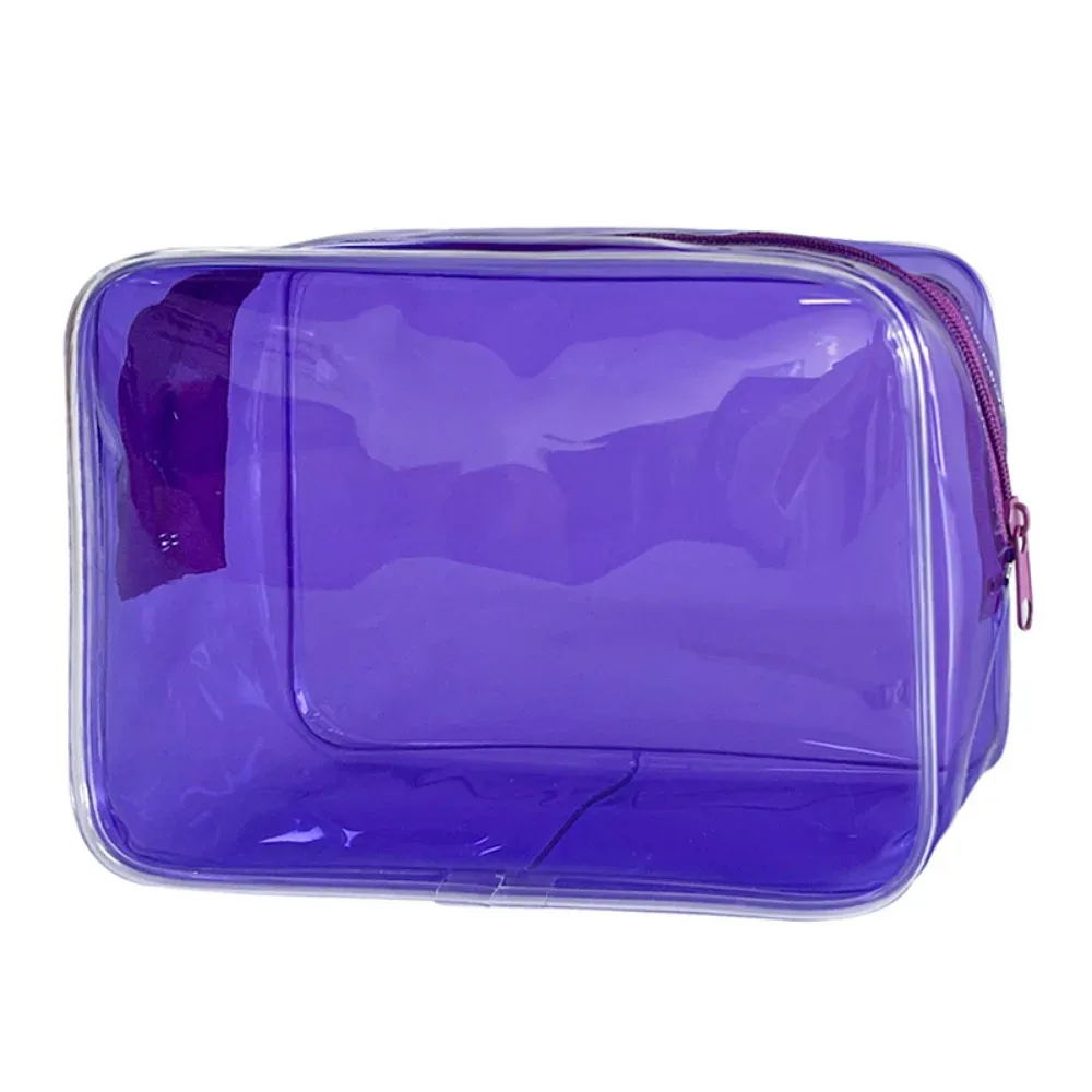 trousse de toilette en msi transparente en pvc colorée, sac de voyage, grande capacité, poudres de maquillage, évaluation cosmétique
