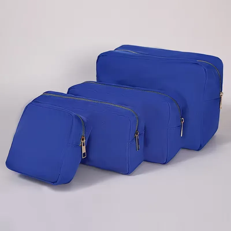 trousse de maquillage en nylon personnalisée avec fermeture éclair, sacs de voyage, trousse de toilette étanche, trousse de maquillage en poudres, 17 couleurs, s, m, l, xl