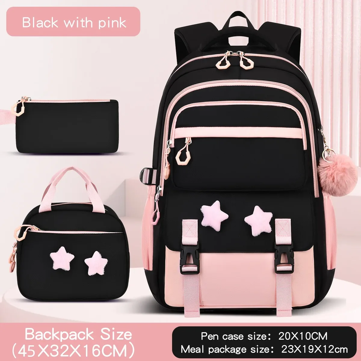ensemble de sacs d'école pour enfants, grand sac à dos kawaii pour filles, sac à dos d'école primaire, sac à livres pour enfants, sac à dos de voyage étanche pour ordinateur portable