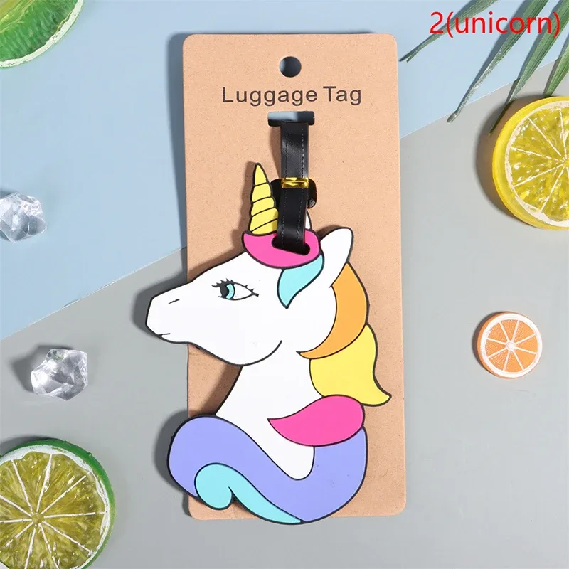 étiquette de bagage en silicone portable, étiquette de voyage, porte-adresse d'identification, style créatif, valise krasno-corgi & cat, accessoires de voyage, mode