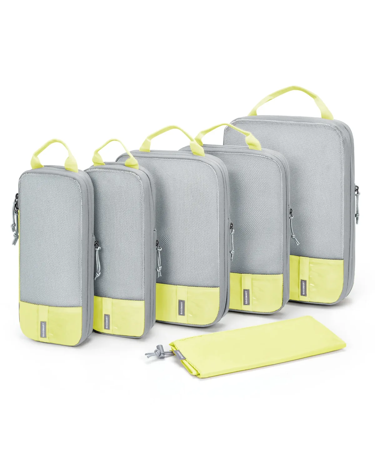 bagsmart-cubes d'emballage de compression pour voyage, sacs à bagages légers et durables, essentiels de voyage, ensemble de 6, 4/2