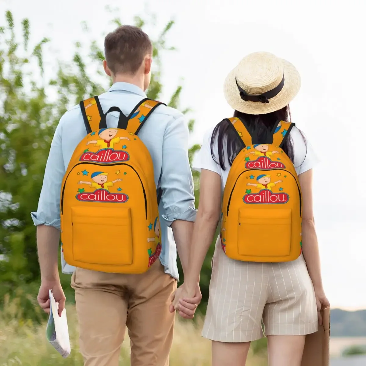 baby friend c-caillou – sac à dos léger à la mode pour hommes et femmes, sac à bandoulière pour ordinateur portable