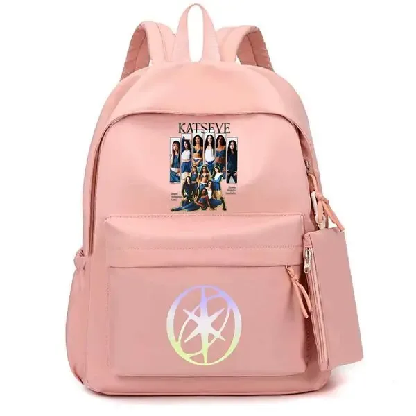sac à dos scolaire multifonctionnel pour adolescentes, motif œil de chat amusant, grande capacité, idéal pour les voyages en extérieur, sac à dos de dessin animé pour étudiantes