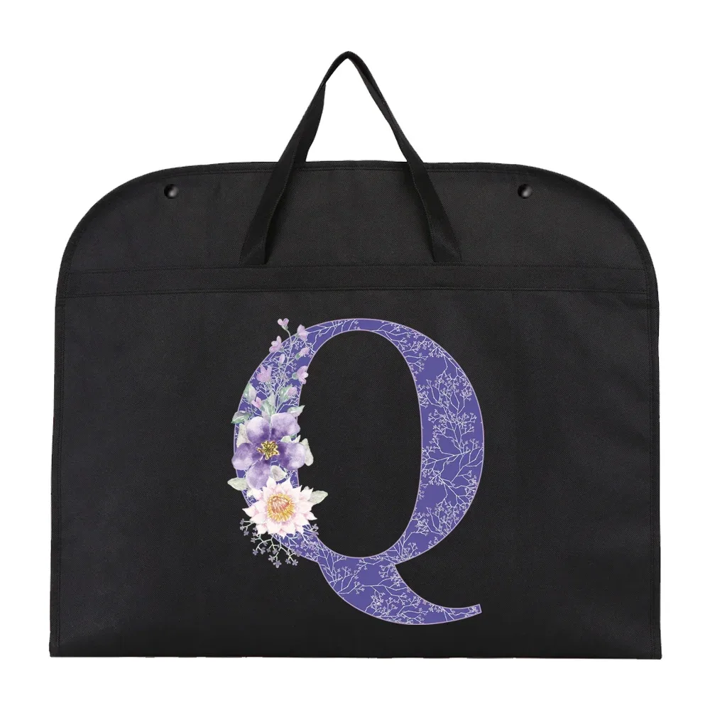 vêtements suspendus housse anti-poussière organisateur robe costume manteau sac de rangement violet fleur sacs à vêtements garde-robe suspendus organisateurs de vêtements