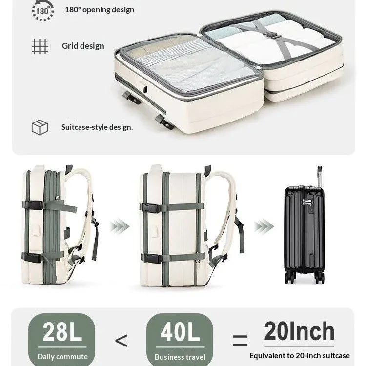 sacs à dos de charge multifonctionnels de grande capacité, sacs d'affaires, sac à dos de voyage extensible en avion, sac pour ordinateur portable, bagages, nouveau