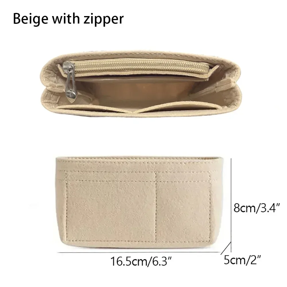 longchamp-mini sac de rangement multi-poches, doublure de sac à main en feutre, sac à main inséré, 1pc