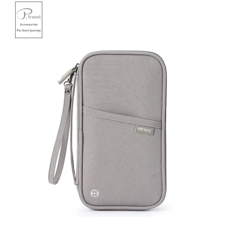 sac de rangement de portefeuille de passeport de voyage avec porte-carte, étui à documents pour famille, sac de rangement d'argent pour billets à bandoulière pour voyage à l'étranger