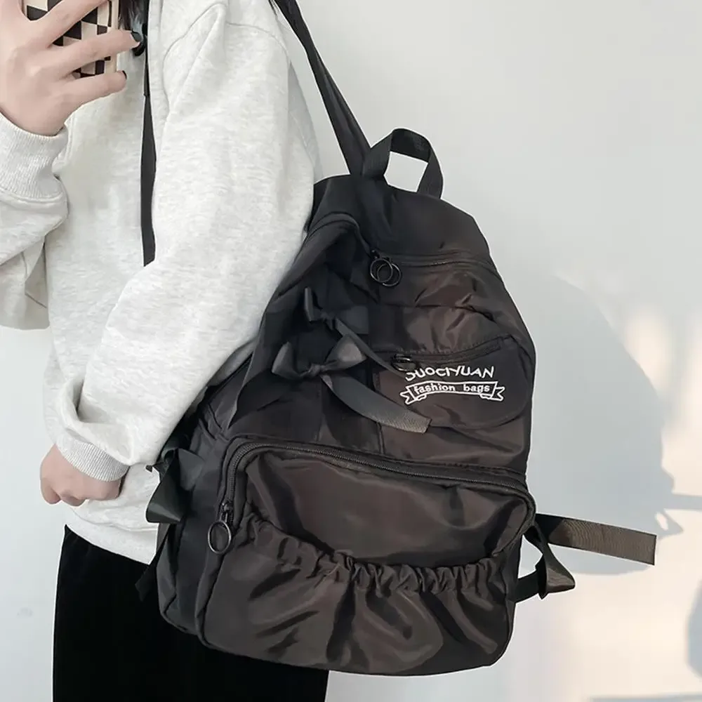 sac à dos imperméable de grande capacité pour femmes, sacs d'école blancs pour adolescentes, sac de jour décontracté en toile, sac à dos de voyage