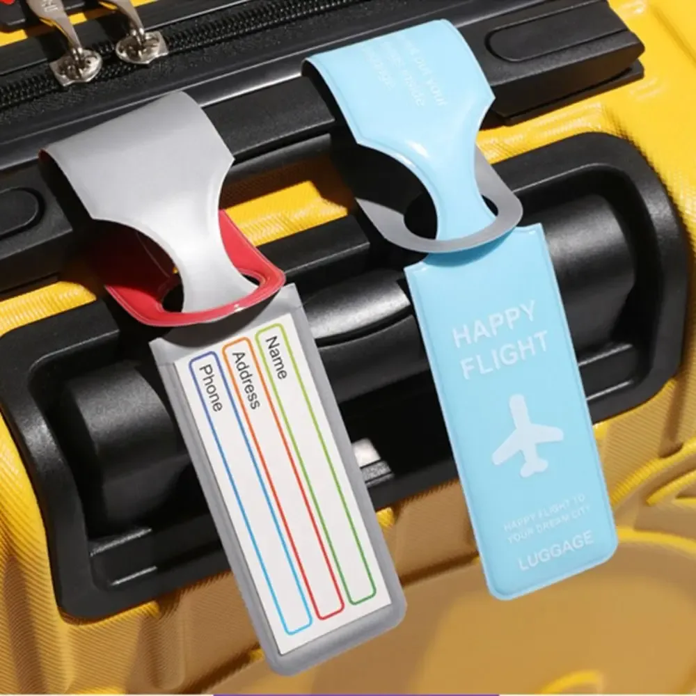 étiquette de bagage en pvc pour carte d'embarquement, étiquette nominative pour bagages, carte d'information, étiquette de valise d'avion, étiquette d'adresse