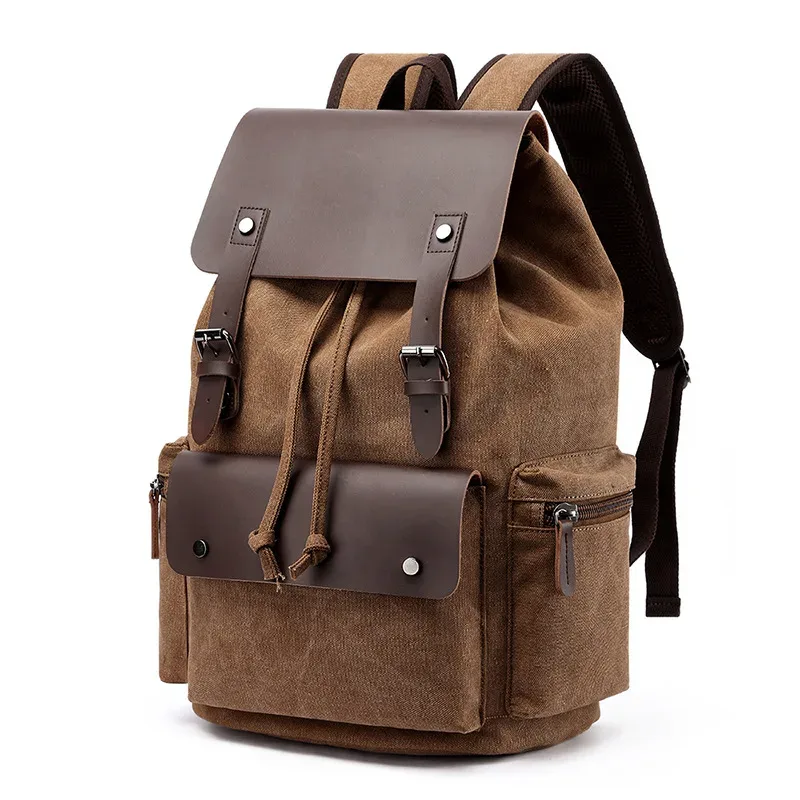 nouveau sac à dos pour hommes sac à dos en toile vintage sac d'école sacs de voyage pour hommes sac à dos de grande capacité sac à dos pour ordinateur portable sac de haute qualité