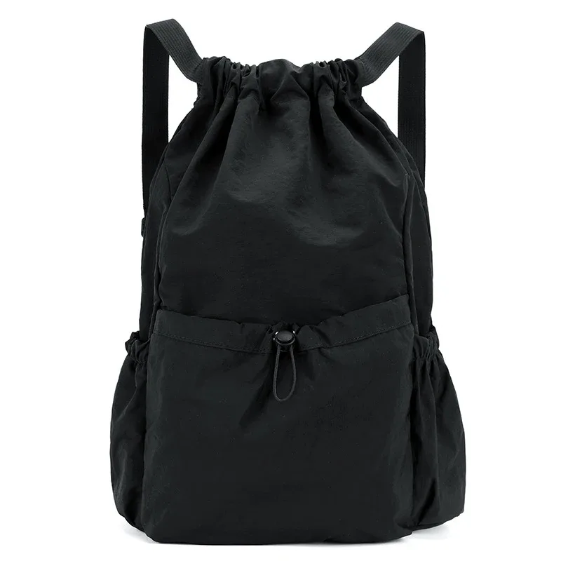 sac à dos léger et tendance avec cordon de serrage : sac de sport imperméable de grande capacité pour l'école, les livres, les activités de plein air, les voyages
