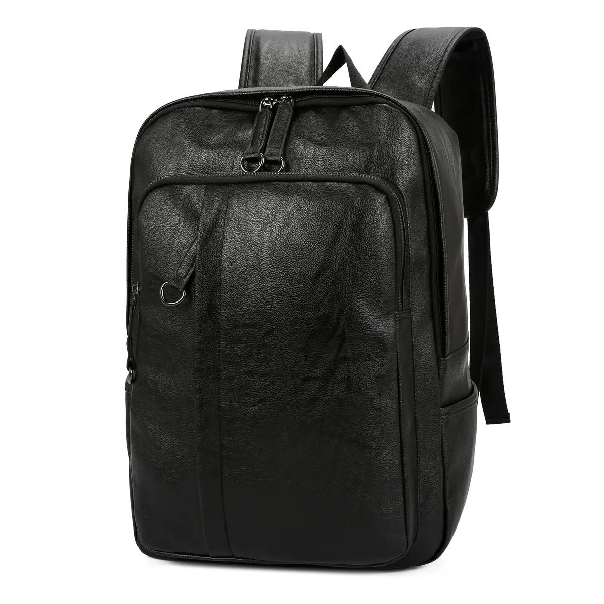 sac à dos en cuir de grande capacité pour hommes d'affaires, simple, de haute qualité, solide, vintage, décontracté, pour jeunes, loisirs, voyage