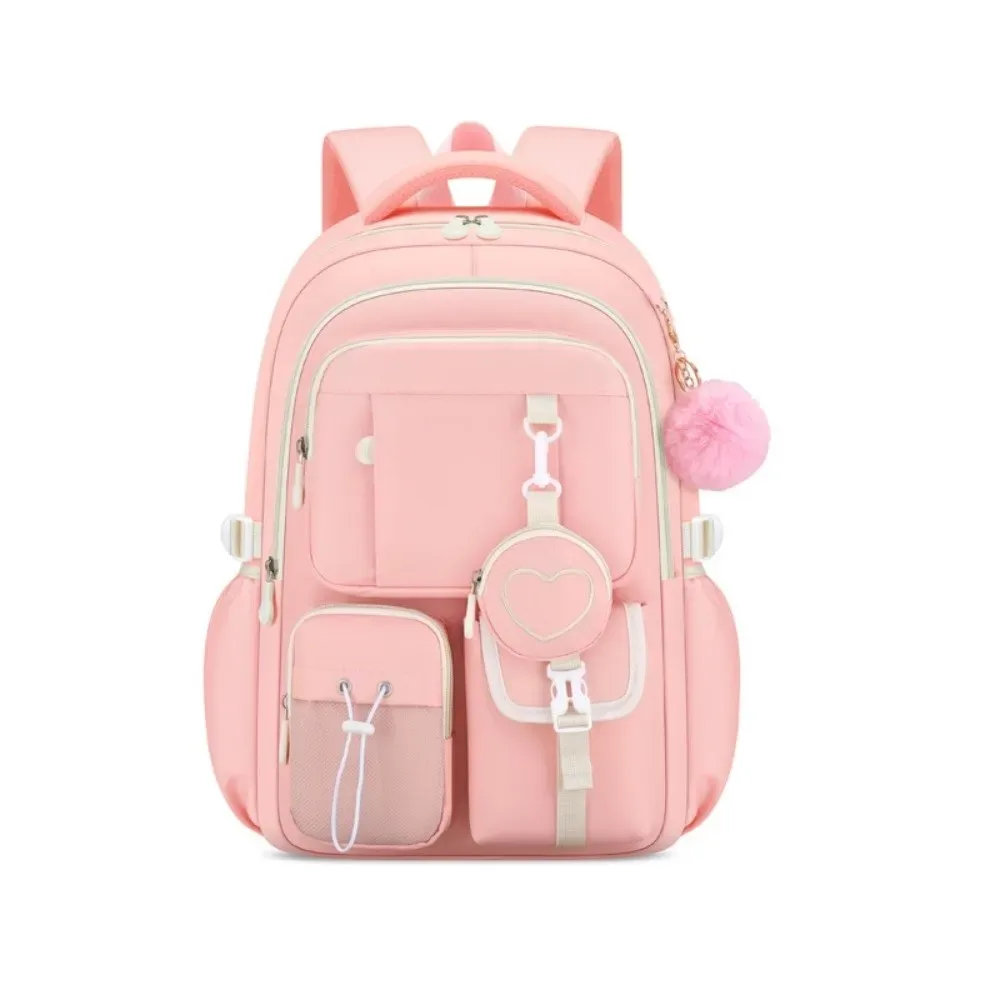 sac à dos grande capacité avec trousse intégrée, série love, design orthopédique, style princesse, multifonctionnel