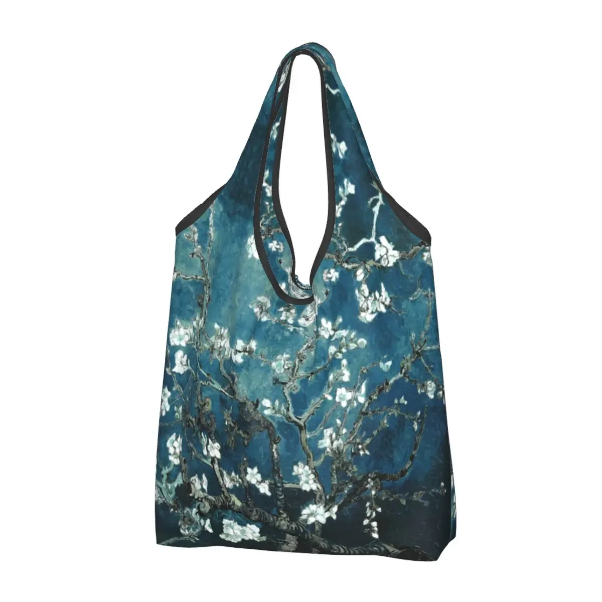 sac fourre-tout portable personnalisé drôle 73 terrasse la nuit, peinture de vincent van gogh, sac d'épicerie initié