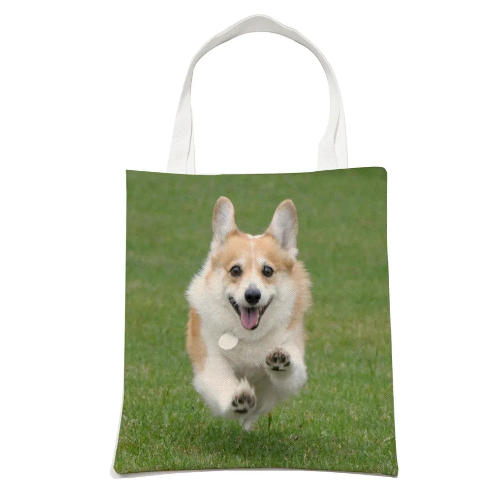 sac fourre-tout personnalisé pour femmes, avec logo imprimé, personnalisé de vos images, sacs à bandoulière de shopping en toile à la mode, livraison directe