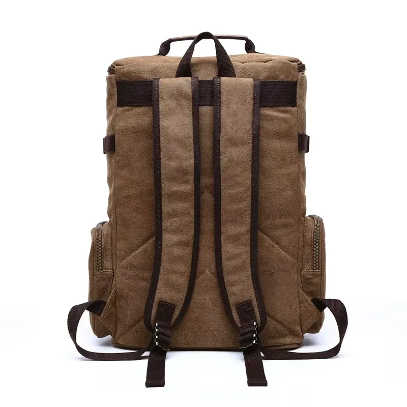 sac à dos vintage en toile pour hommes, sac à dos pour ordinateur portable de 15,6 pouces, sac de voyage de grande capacité, cartable élégant pour étudiants