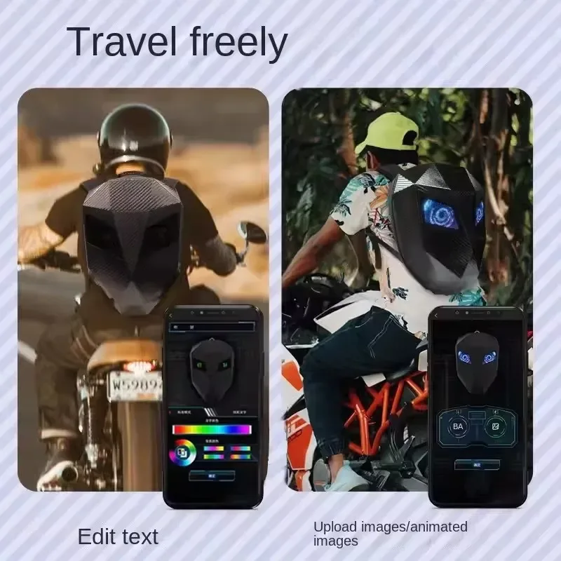 sac à dos de cyclisme led knight avec compartiment pour casque de moto, sacs pour motos, sacs étanches pour ordinateurs portables, saco moto, sac d'école