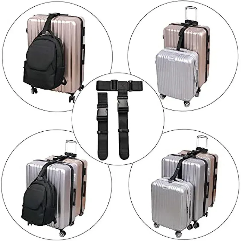1 sangle de bagage de voyage, ceinture de valise élastique télescopique, sangle de fixation pour valise, sangle à boucle de voyage