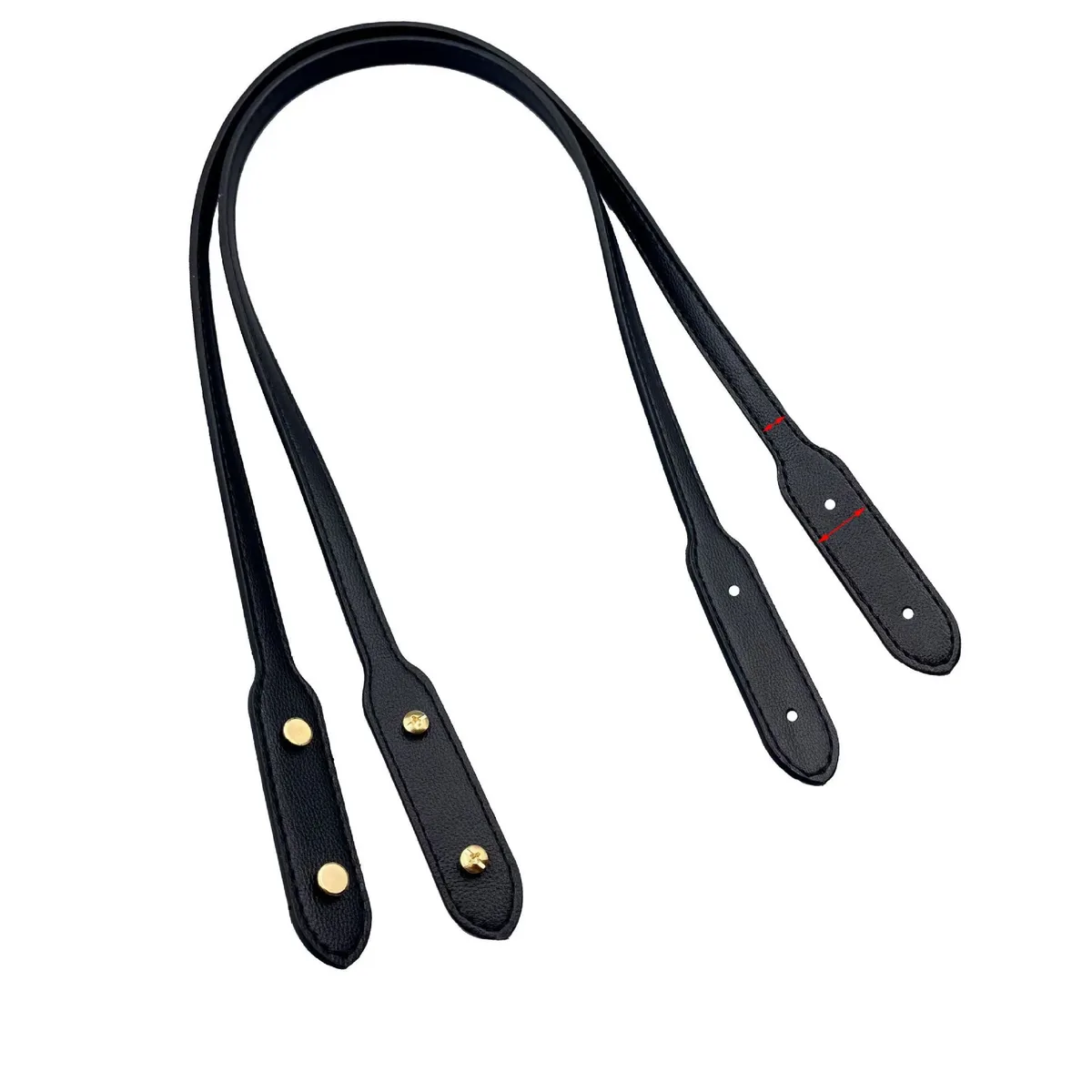 2 sangles de remplacement réglables en pu pour sacs à bandoulière, double couche, avec accessoires à vis, outils de bricolage faits main
