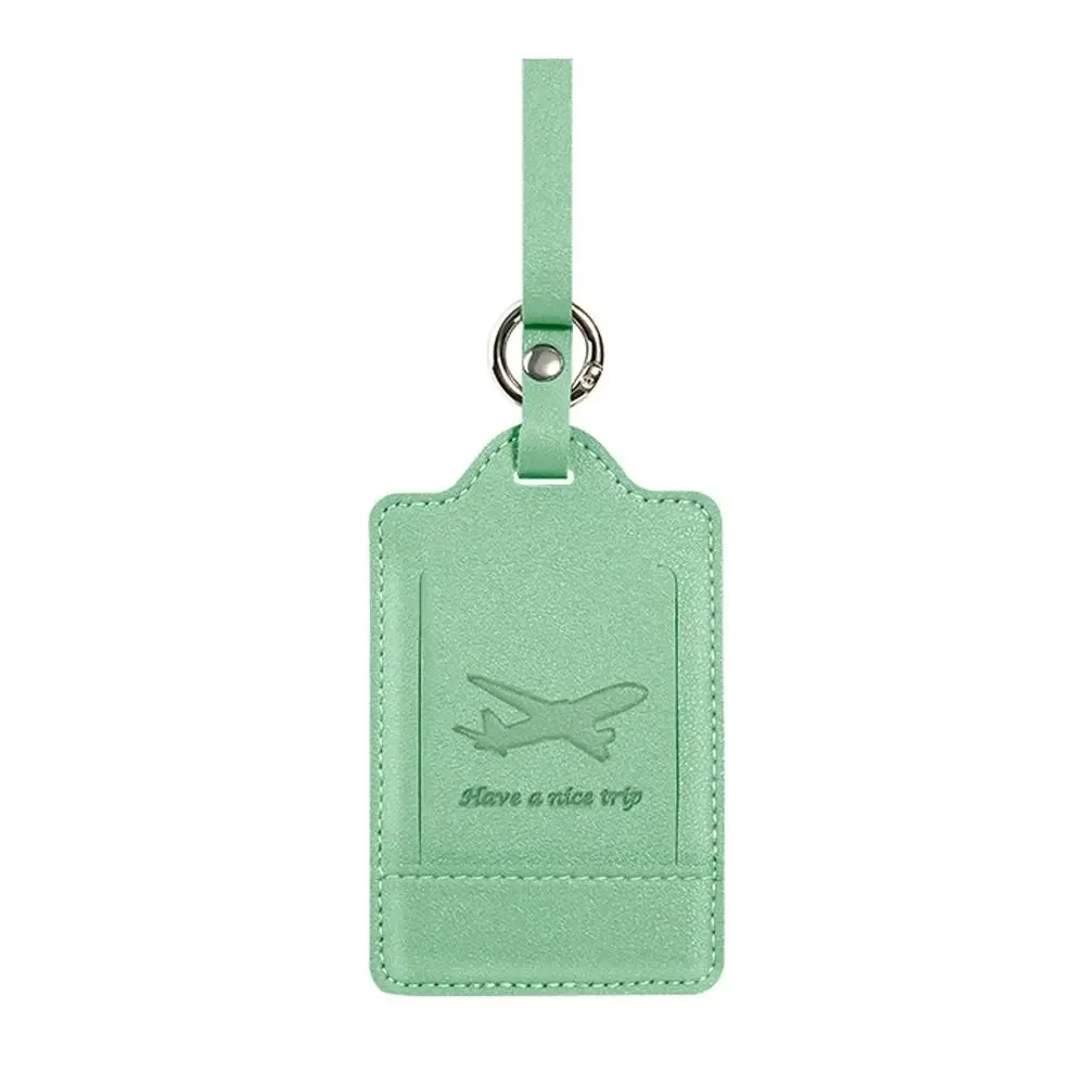 étiquettes de bagage portables en cuir pu, étiquette d'adresse de valise, étiquette de sac d'embarquement de bagages, anti-perte, accessoires de voyage