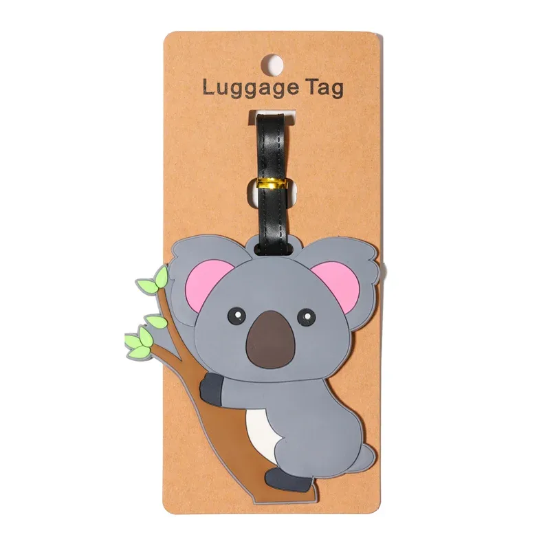 étiquette de bagage en forme de requin de dessin animé mignon, étiquette de sac à dos scolaire, étiquette anti-perte pour aéroport, accessoires de voyage
