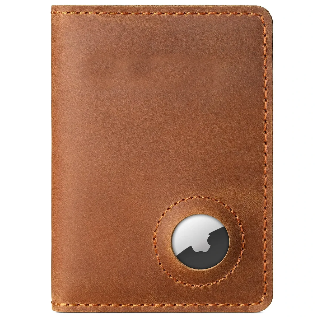 nouveau airtag porte-passeport couverture vintage en cuir pleine fleur à la main rfid blocage portefeuille tracker carte étui 10x14 cm