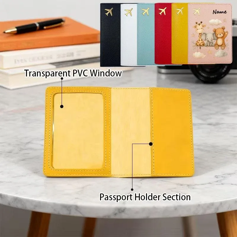 porte-passeport personnalisable, organiseur de documents de voyage en simili cuir, plusieurs couleurs disponibles, idéal pour pâques, la fête des mères