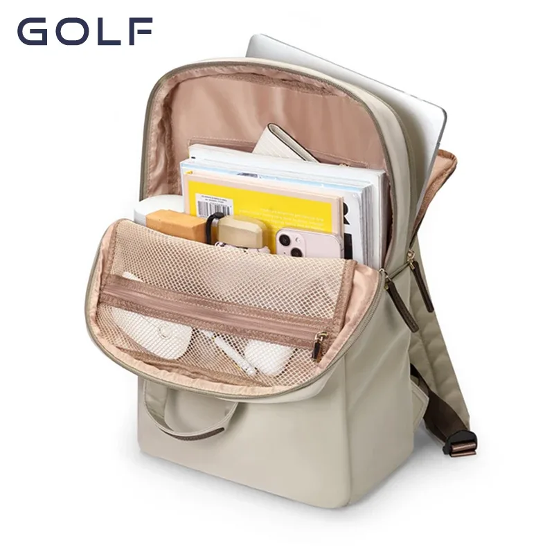 sac à dos d'affaires de golf pour femmes, sac à dos mince pour ordinateur portable de 15 à 6 pouces et 13 pouces, sac de voyage simple, sac d'école en nylon étanche