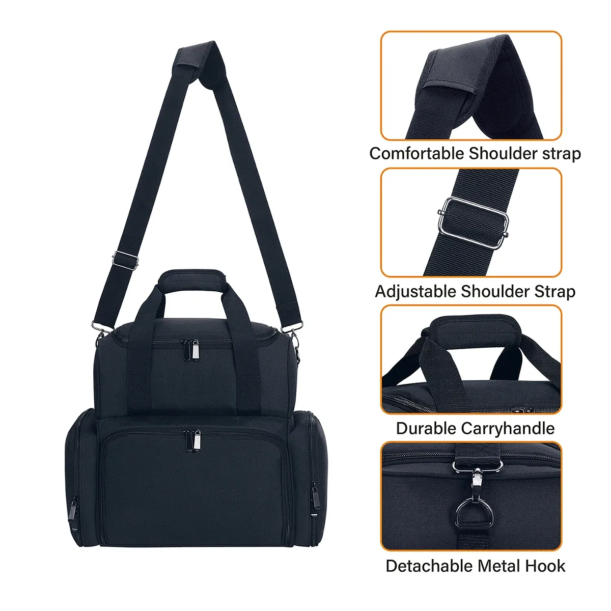 étui de rangement de vernis à ongles de grande capacité, 80 bouteilles, rangement de voyage portable avec 2 sacs amovibles et essentiel pour femmes