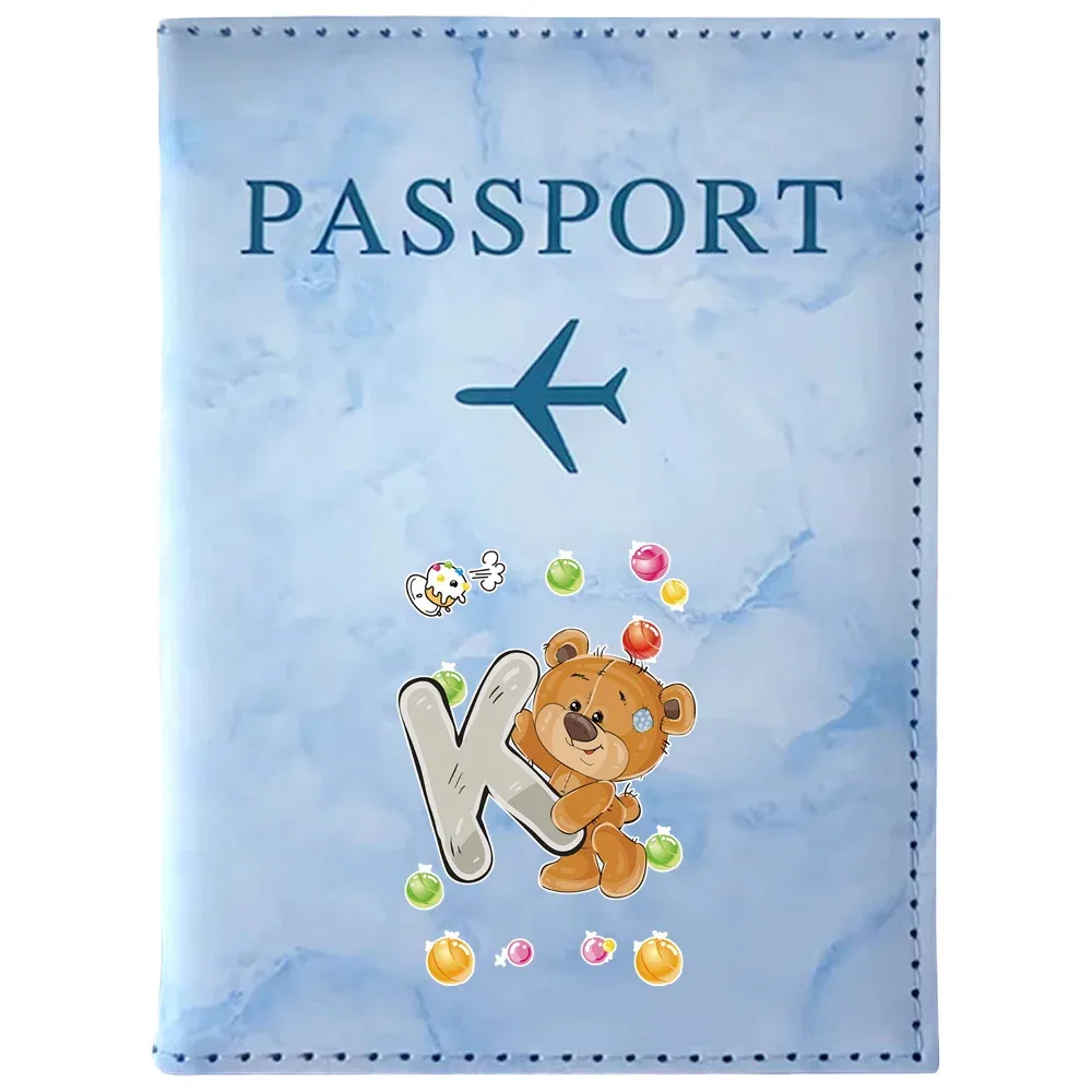 organisateur de passeport au design vintage classique, porte-carte de crédit, étui de voyage pour hommes et femmes, impression de lettres d'ours