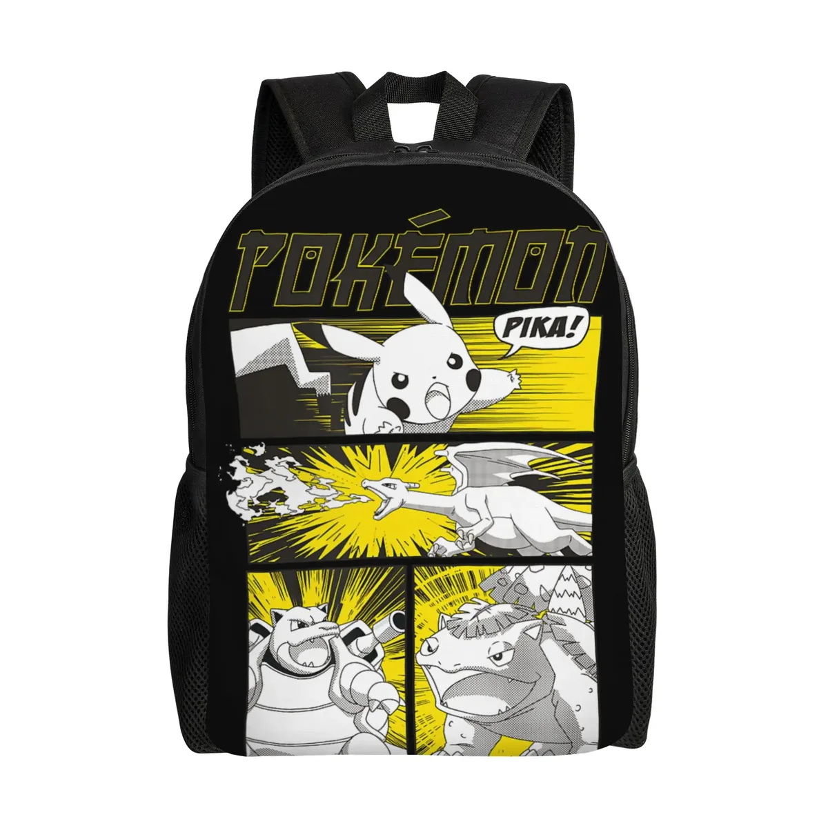 sacs à dos pokemon pikachu anime lightning scence daypack mochila school retro sac à dos lavable