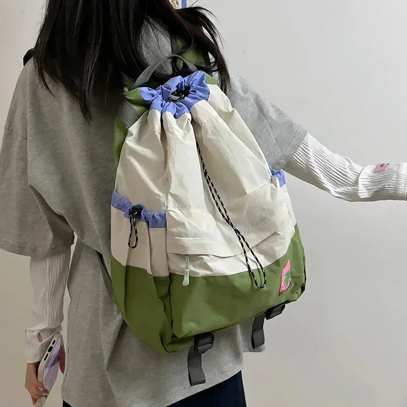 Printemps été nouveau voyage léger Op Street Sle double sac à bandoulière fourre-tout Ket couleur Blo Fre petit Bapa avec cordon