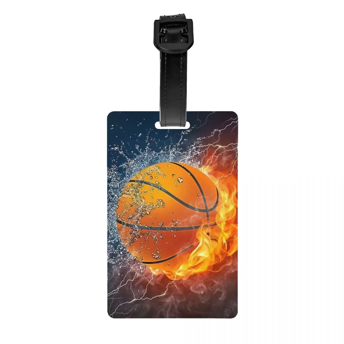 étiquettes de bagage rondes personnalisées pour valises, points de basket-ball, culture fongique de la mode, étiquettes de bagage, couverture de confidentialité, étiquette d'identification